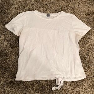 AERIE white tie back baby doll tee